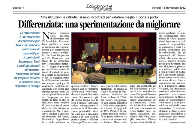 Differenziata: una sperimentazione da migliorare