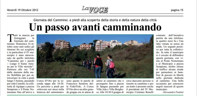 Un passo avanti camminando