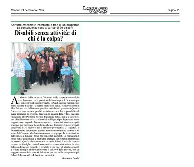 Disabili senza attività: di chi è la colpa?