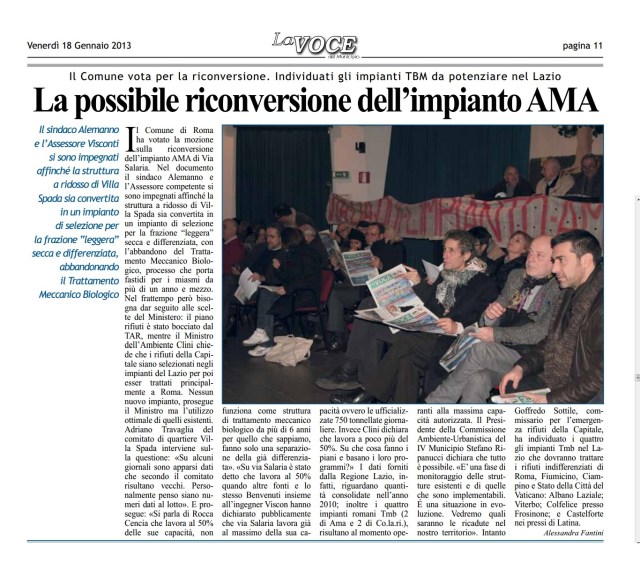 La possibile riconversione dell'impianto AMA