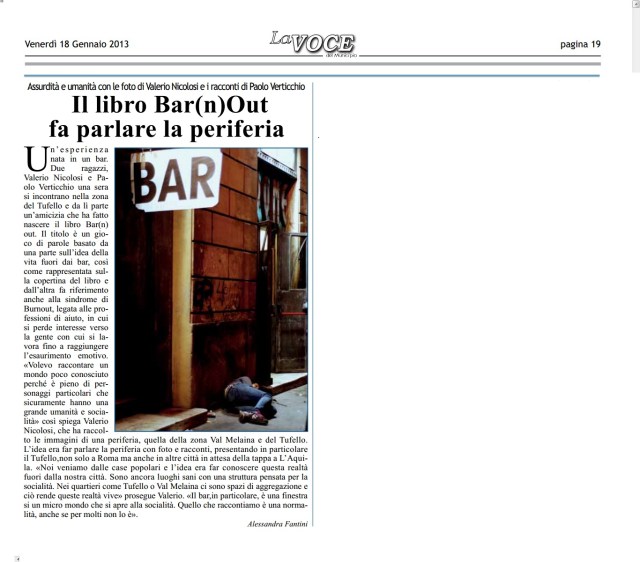  Il libro Bar(n)Out fa parlare la periferia.
